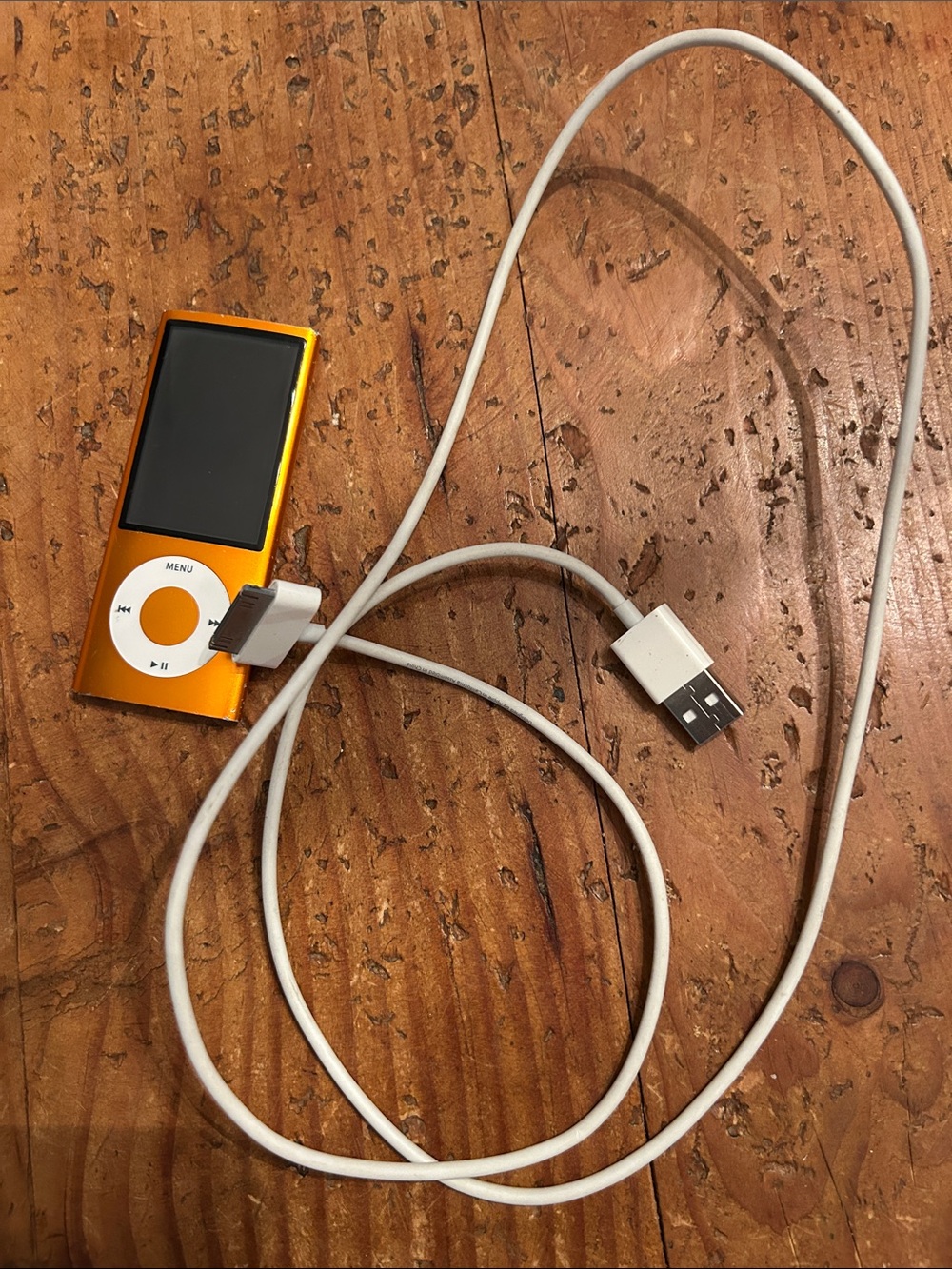 Apple Orange iPod Nano with White Click Wheel
